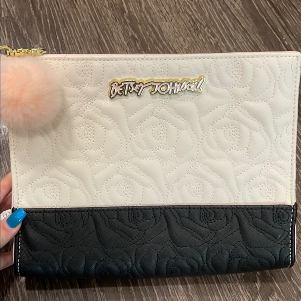 Betsy Johnson Pink & Black Purse